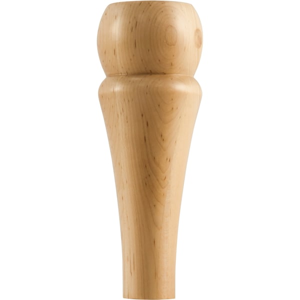 Hardware Resources 3" Wx3"Dx8"H Hard Maple Round Contemporary Bun Foot BF15-1-8-HMP - main